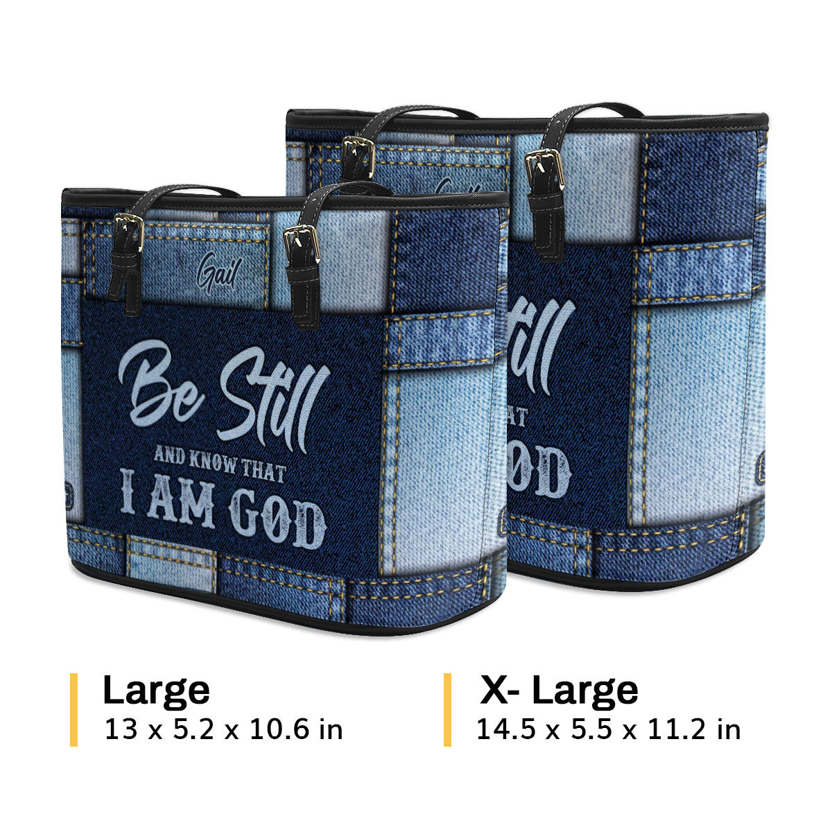 Be Still And Know That I Am God - Special Large Leather Tote Bag HN06
