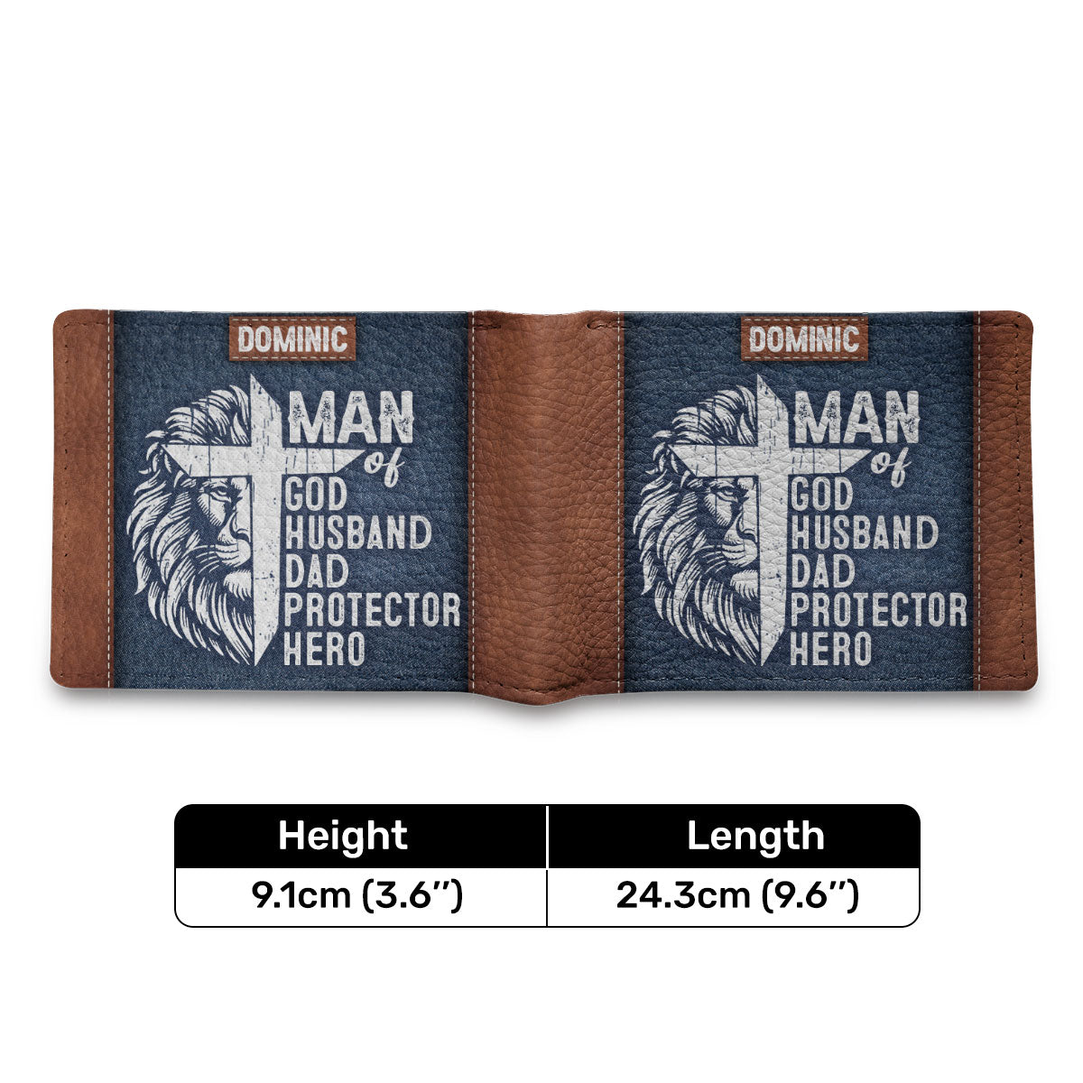 Man Of God | Personalized Folded Wallet For Men JSLFWN37