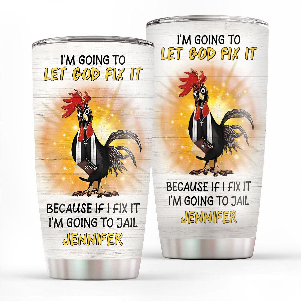Jesuspirit | Christian Faith Gifts | Stainless Steel Tumbler | Let God Fix It SSTNAHN1005A