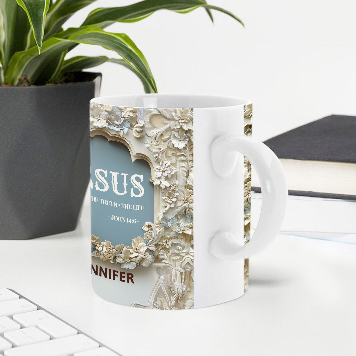 Jesus The Way The Truth The Life | Personalized White Ceramic Mug