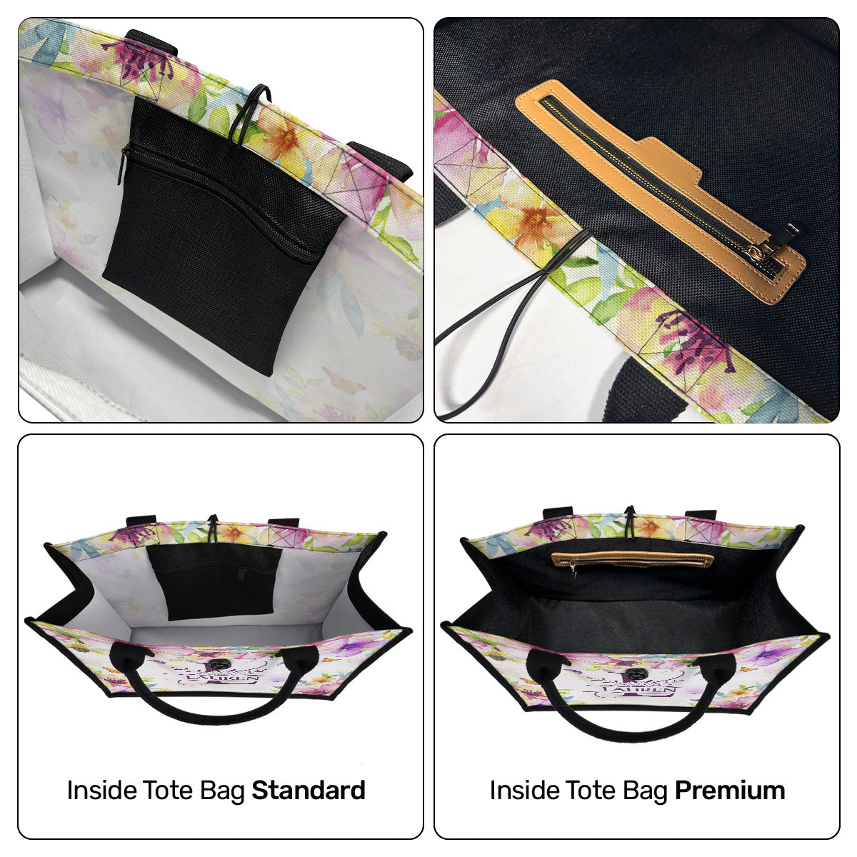 Initial Letter - Personalized New Canvas Tote Bag CTBHN01