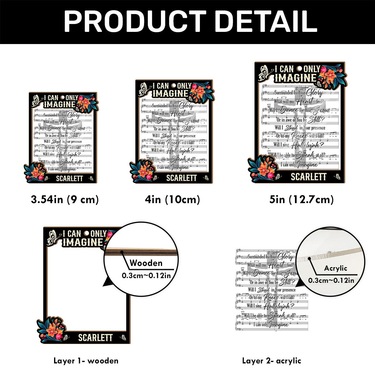 I Can Only Imagine | Personalized Suncatcher Ornament JSSUNOPT1636M