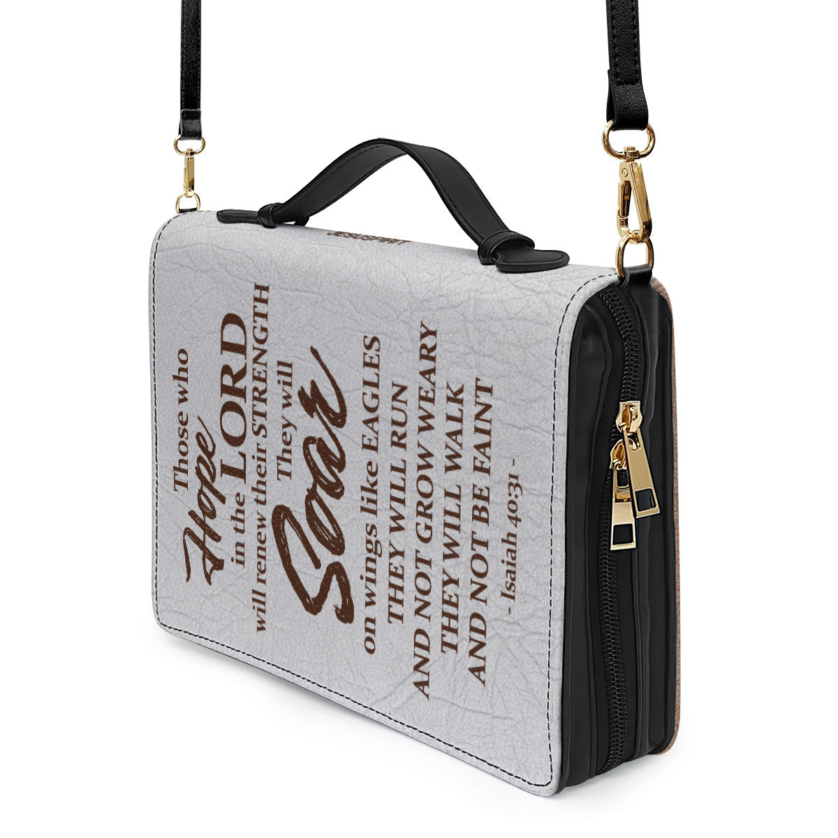 They Will Soar On Wings Like Eagles - Beautiful Personalized Bible Cover BC09