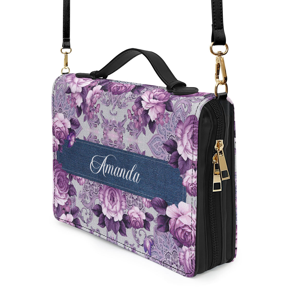 Jesuspirit | Personalized Stunning Roses Bible Cover | A Woman Of Faith | Worship Gift For Christians BCM19