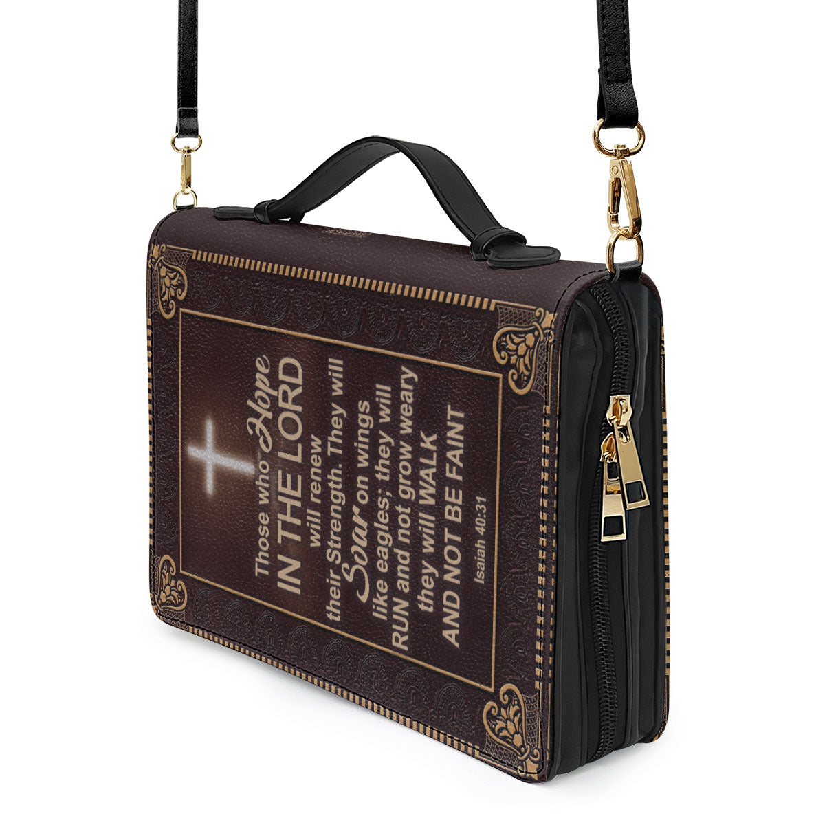 Jesuspirit Personalized Bible Cover With Zipper | Leather Bible Carrying Case | Gift For Christian Friends MB06
