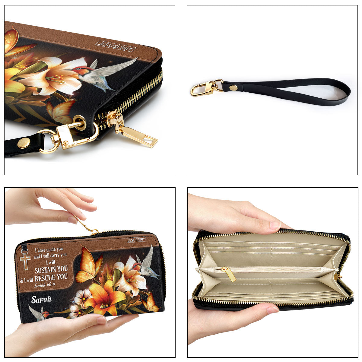 I Will Sustain You And I Will Rescue You - Pretty Personalized Butterfly Clutch Purse NUH294