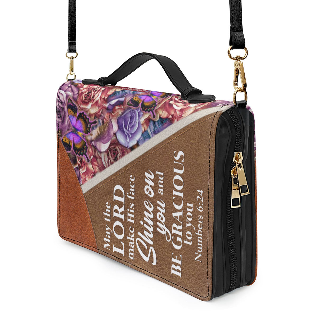 Jesuspirit Personalized Bible Cover With Handle | Worship Gift | Zippered Bible Carrying Case NUH317