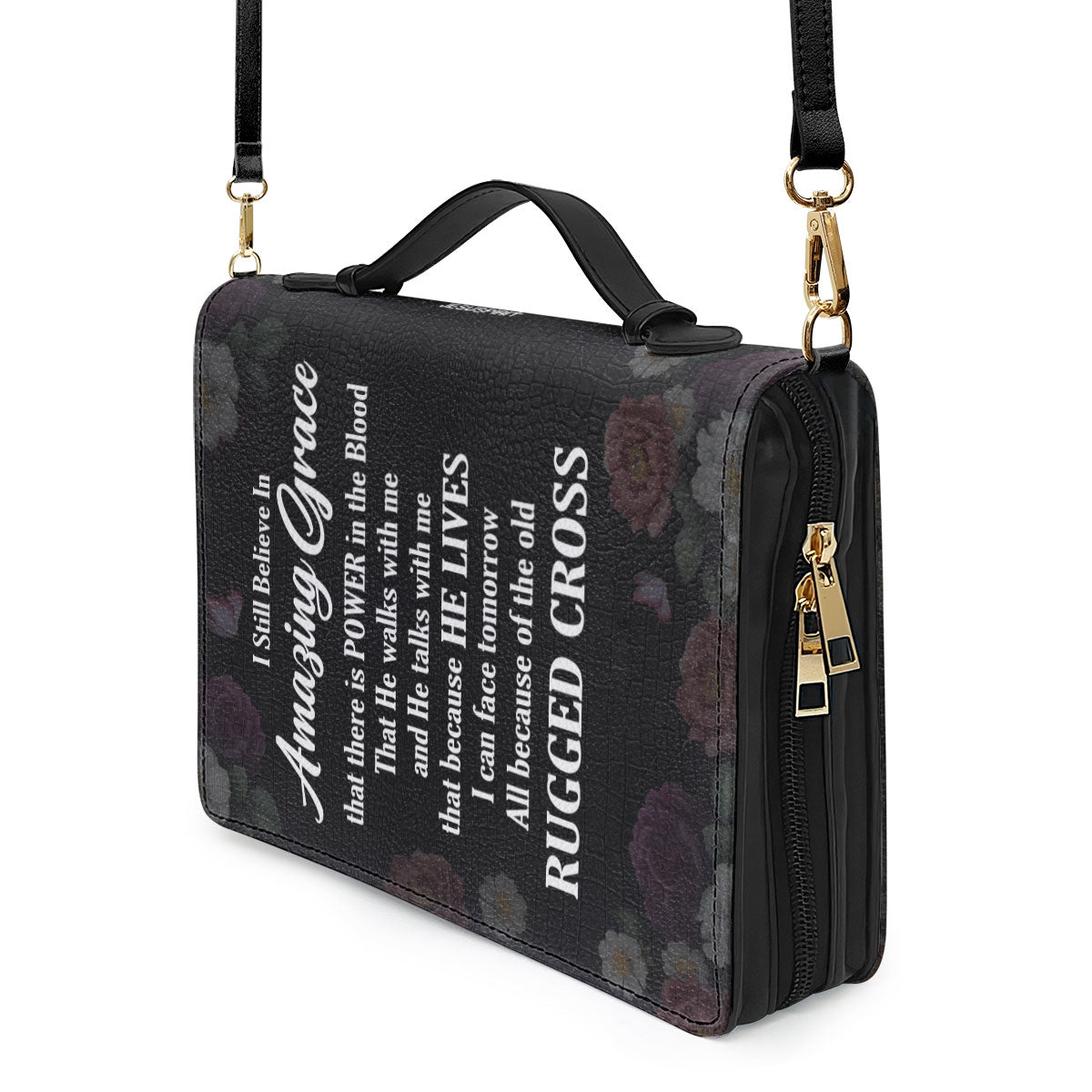 Jesuspirit Personalized Bible Cover | Gifts For Women's Ministry | Amazing Grace Bible Case With Zipper NUH435