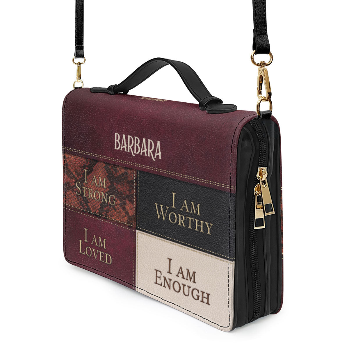 Must-Have Personalized Bible Cover - I Am Strong, I Am Worthy NUHN282