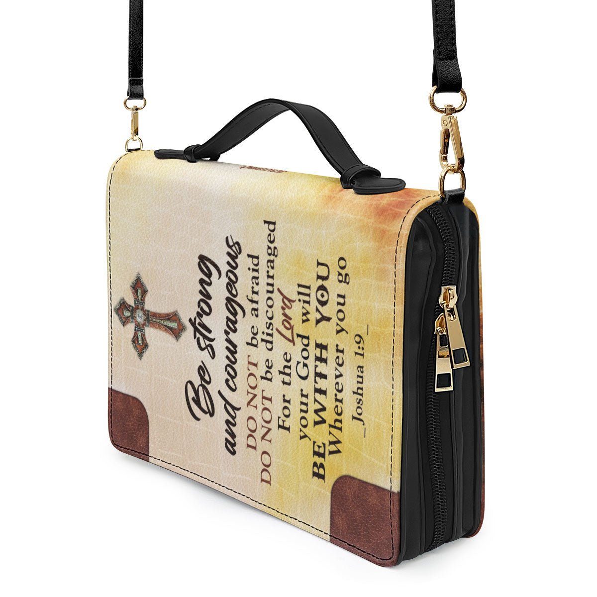 Be Strong And Courageous - Meaningful Personalized Bible Cover NUHN304