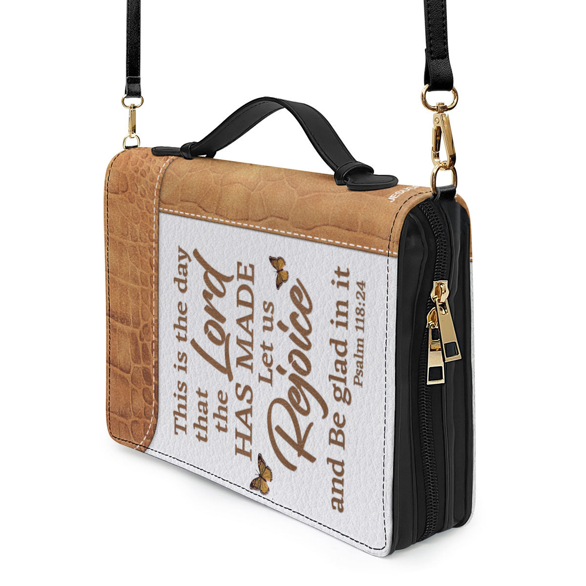 Let Us Rejoice And Be Glad In It - Beautiful Personalized Bible Cover NUHN305