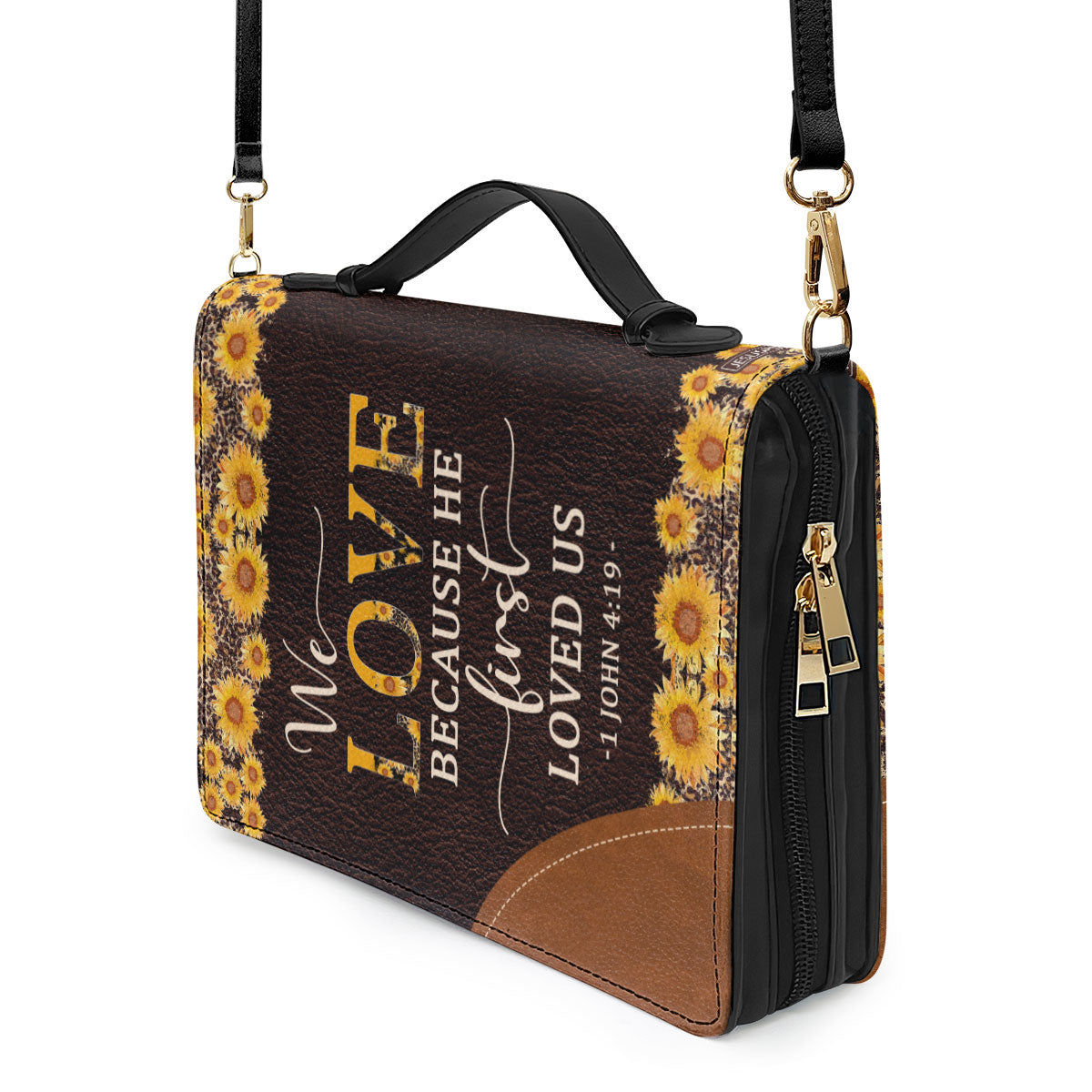 Must-Have Personalized Bible Cover - We Love Because He First Loved Us NUM444A