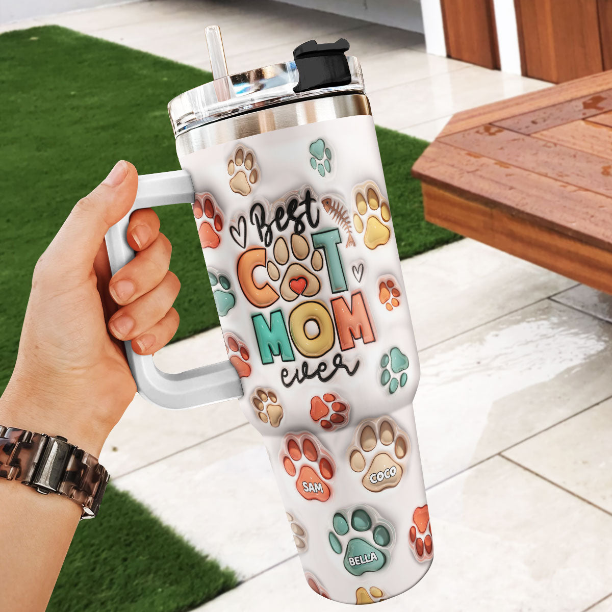 Best Cat Mom | Personalized Stainless Steel Tumbler SSTH848