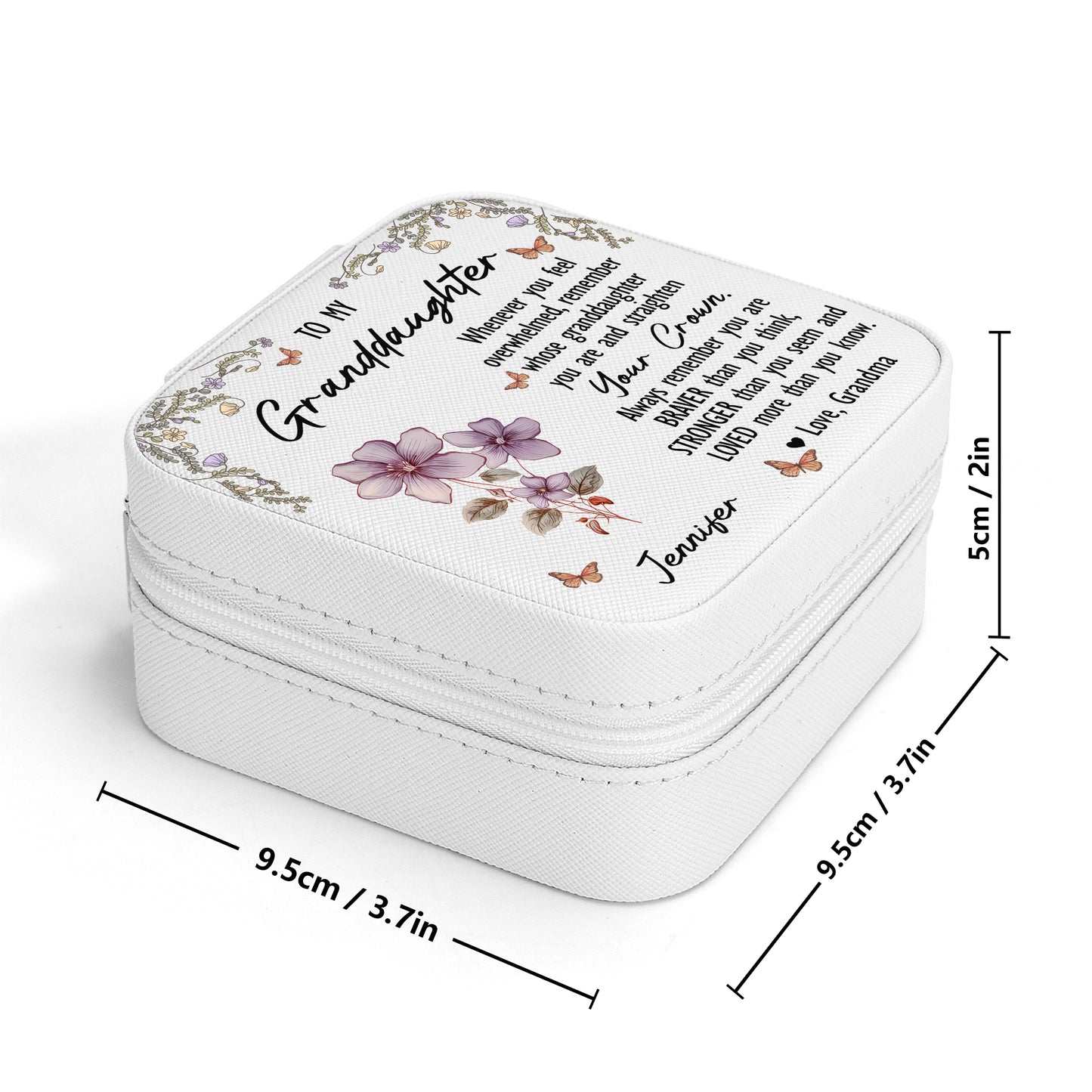 To My Granddaughter | Personalized Jewelry Box