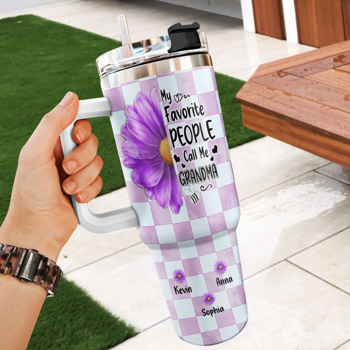 My Favorite People Call Me Grandma | Personalized Stainless Steel Tumbler JSSSTT47