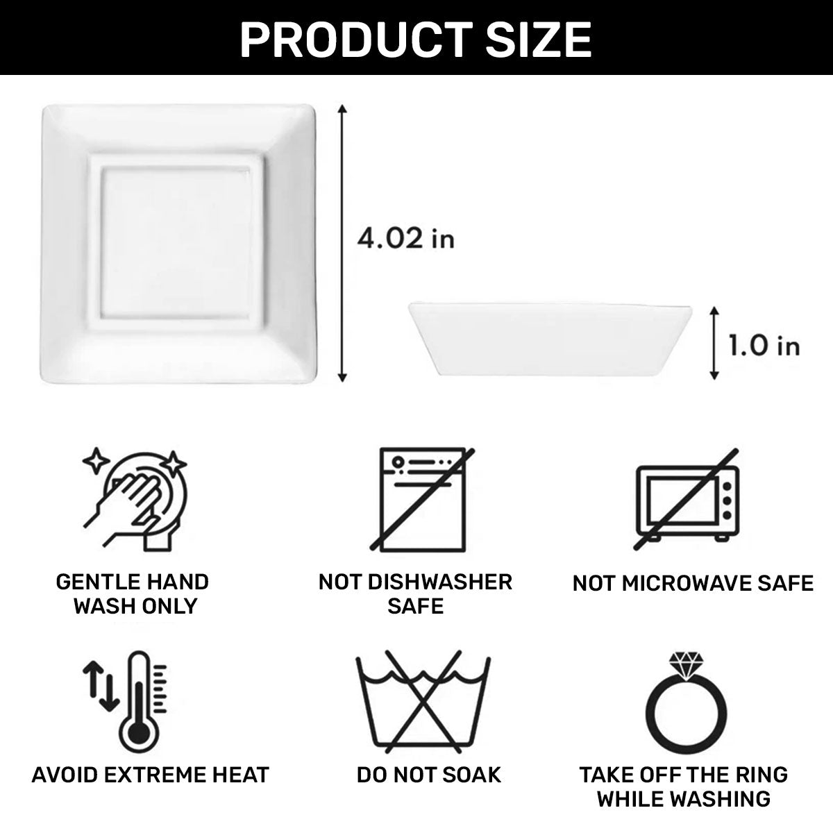 God Says You Are | Personalized Ceramic Ring Dish Square