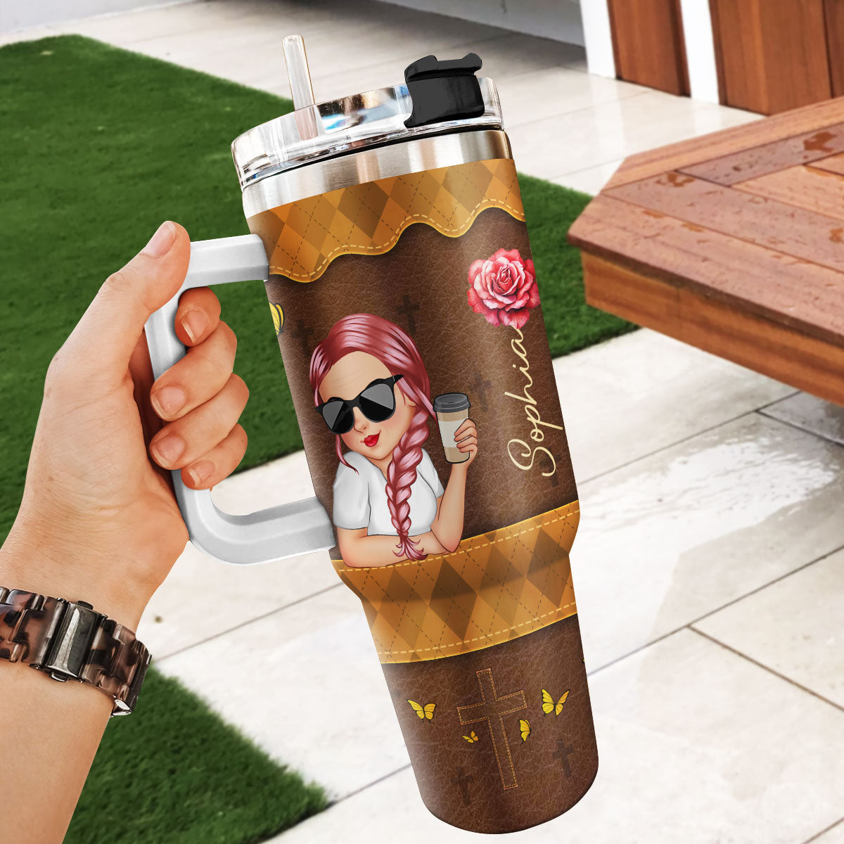 Birth Flower | Personalized Stainless Steel Tumbler JSSSTPT1421L