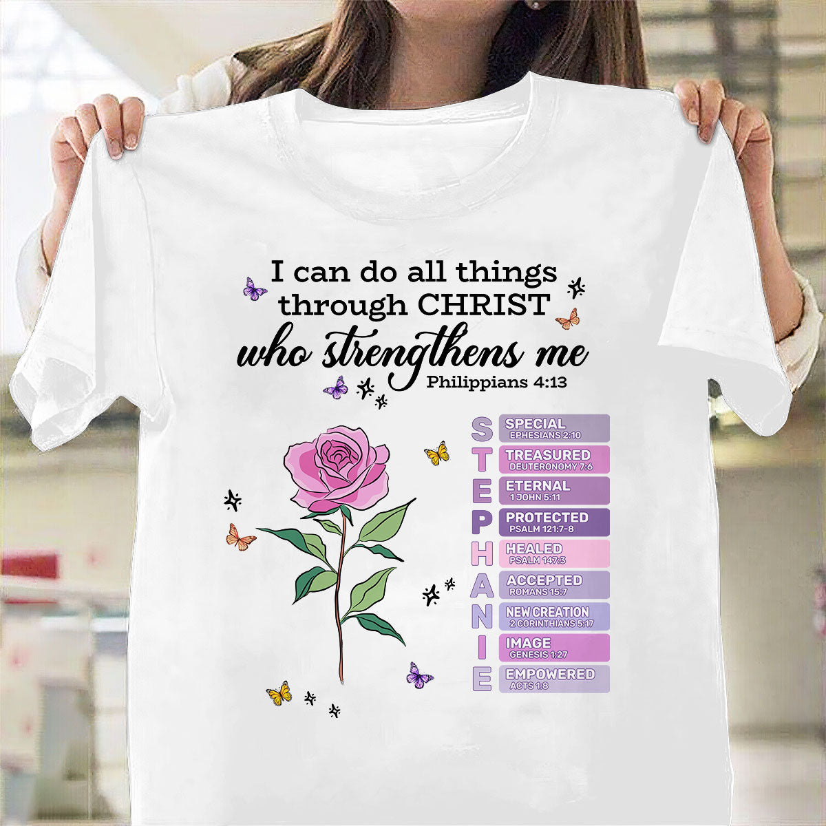 I Can Do All Things Through Christ Who Strengthens Me | Personalized Classic Unisex T-shirt