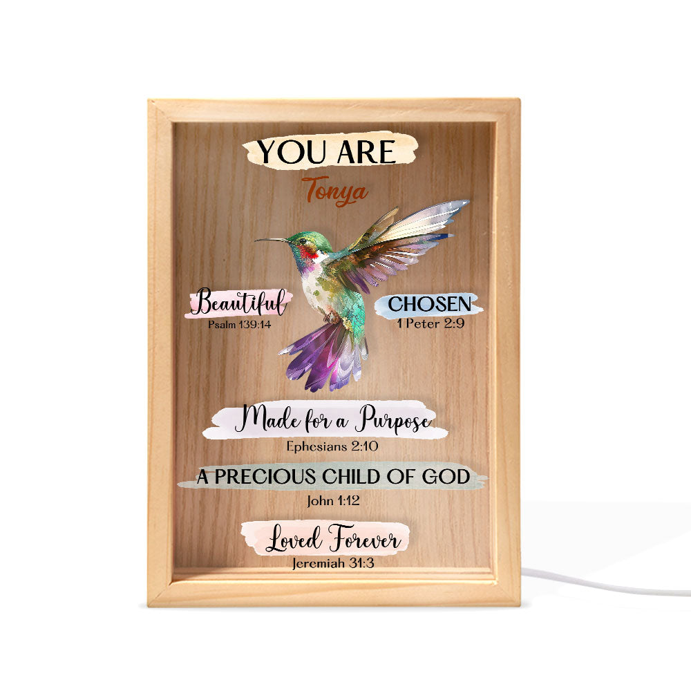 Jesuspirit Personalized Frame Light Box | What God Says About You FLBM10