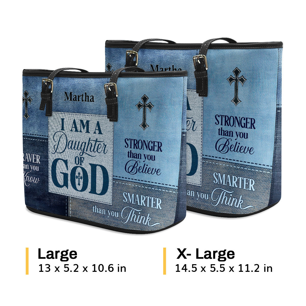 Jesuspirit | Personalized Leather Tote Bag | Religious Gift For Worship Friends LLTBM764