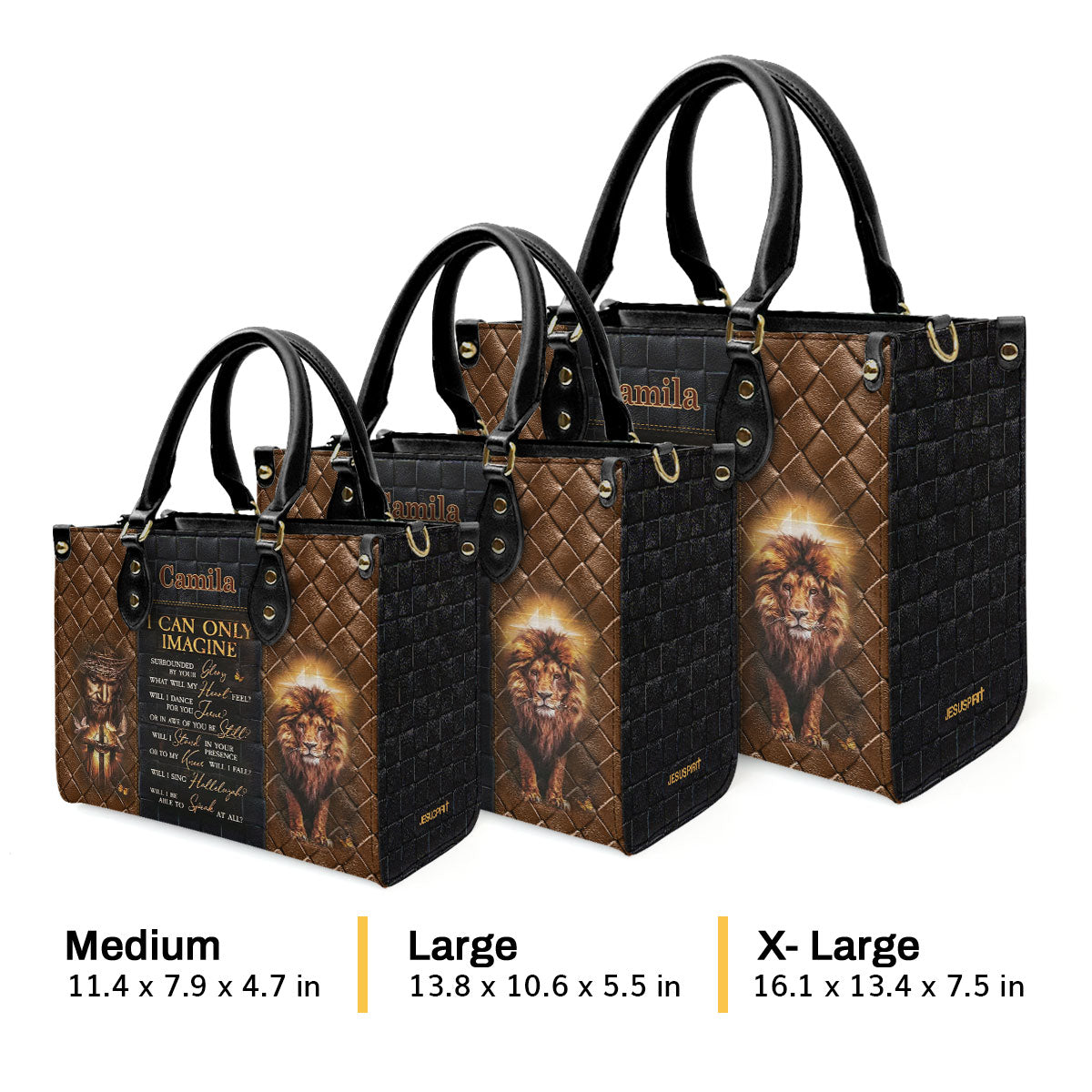 I Can Only Imagine | Personalized Leather Handbag JSLHBHLT1714M