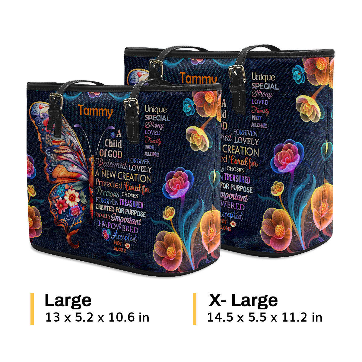 Jesuspirit | Personalized Leather Tote Bag | Child Of God LLTBM719