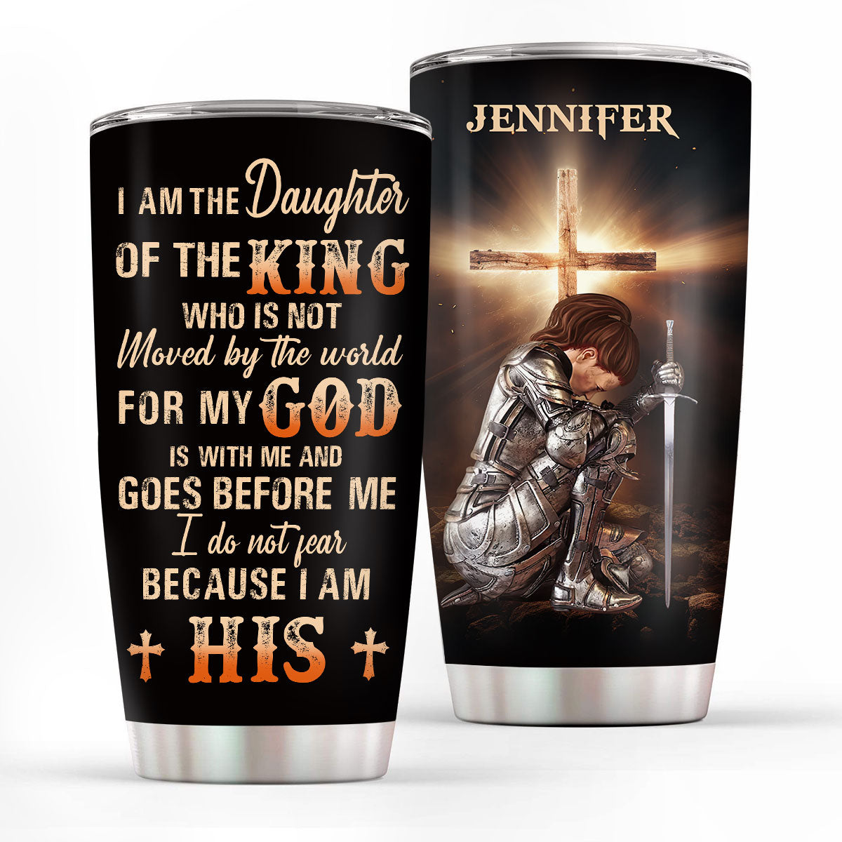 Jesuspirit | Christian Faith Gifts | Stainless Steel Tumbler | I Am The Daughter Of The King SSTNAM1010