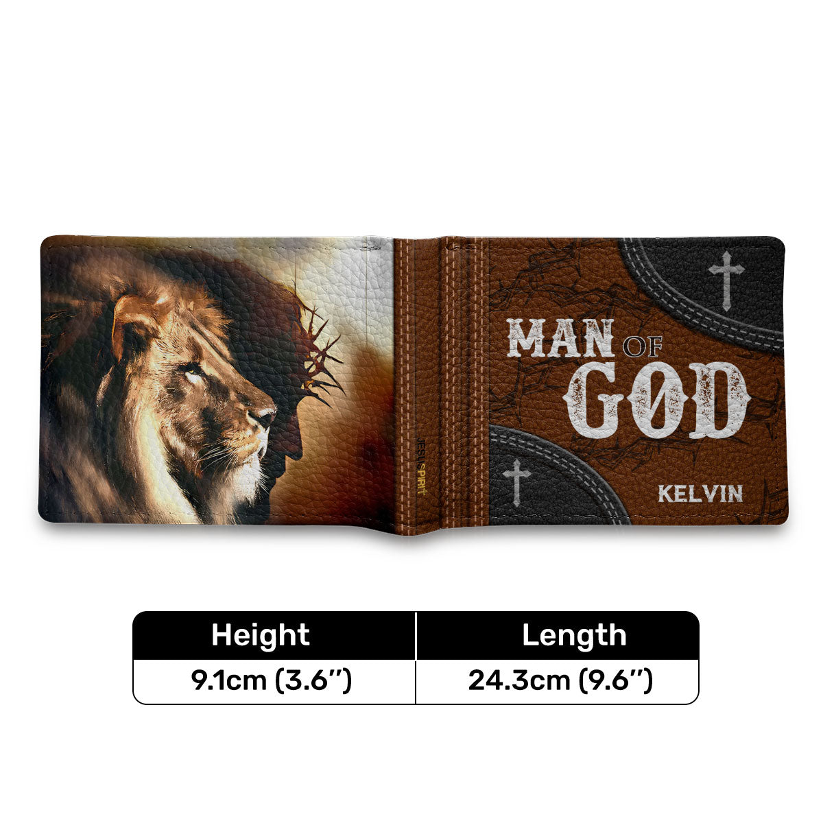 Man Of God | Personalized Folded Wallet For Men JSLFWPT2183TA