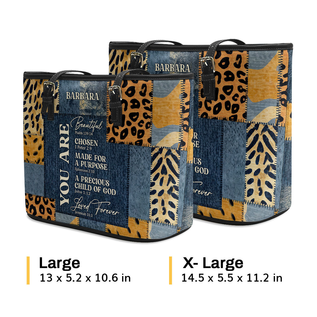 Jesuspirit | Personalized Leather Tote Bag | You Are Beautiful LLTBM720