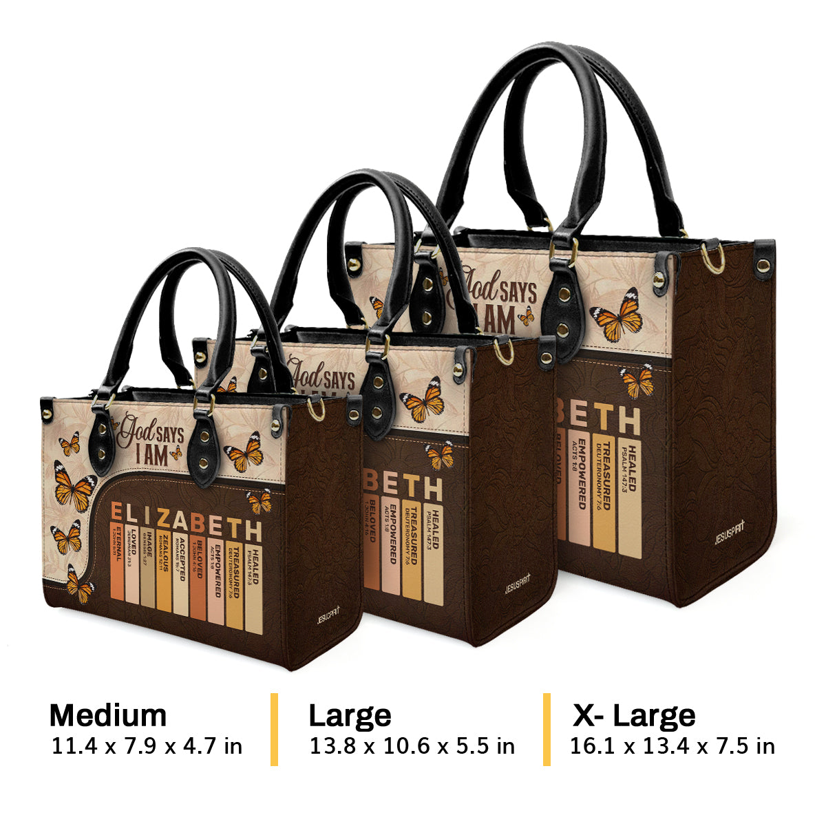 God Says I Am | Personalized Leather Handbag