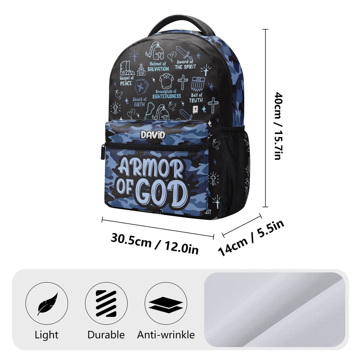 Armor Of God | Personalized Backpack JSBPM1042