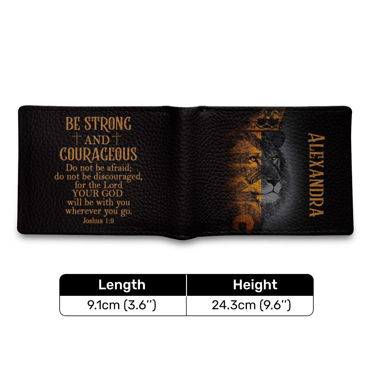 Be Strong | Personalized Folded Wallet For Men JSLFWM1032