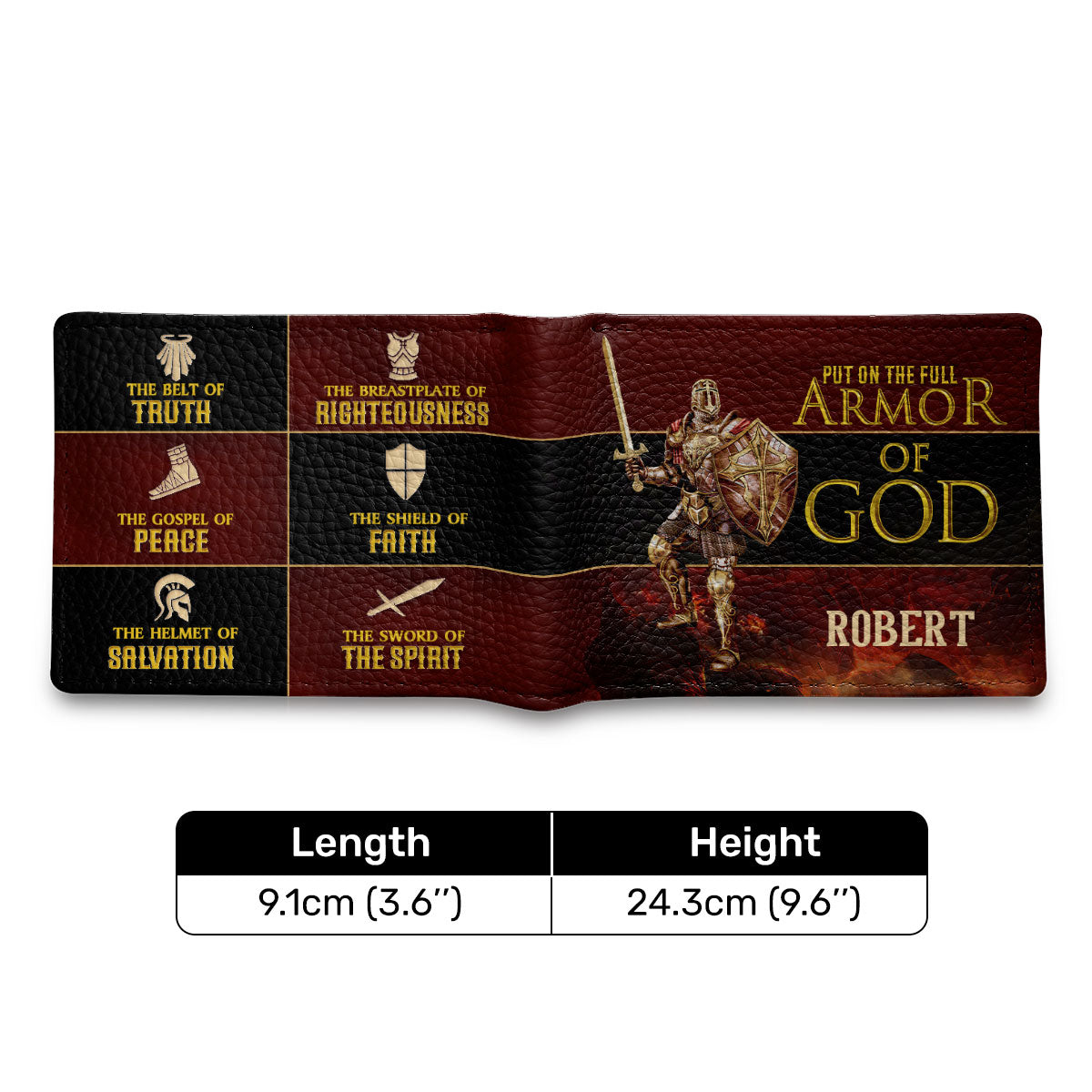 Armor Of God | Personalized Folded Wallet For Men JSLFWM1029