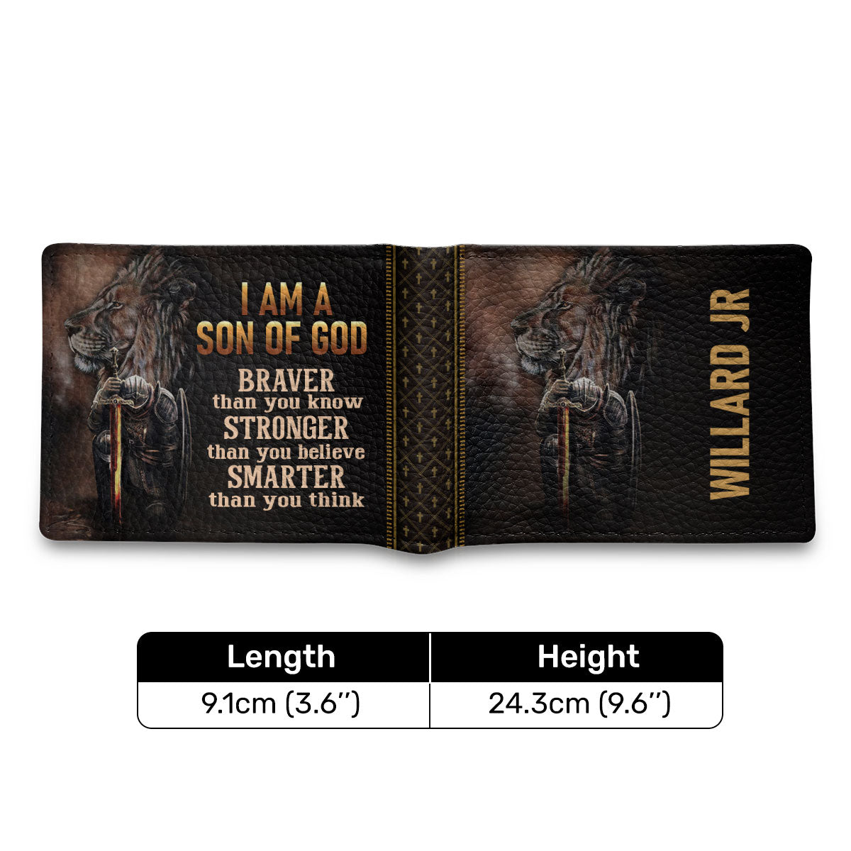 Son Of God | Personalized Folded Wallet For Men JSLFWM1027