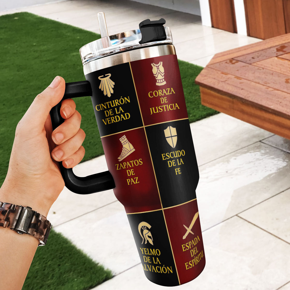 Jesuspirit | Personalized Stainless Steel Tumbler | Armadura De Dios SSTM03B