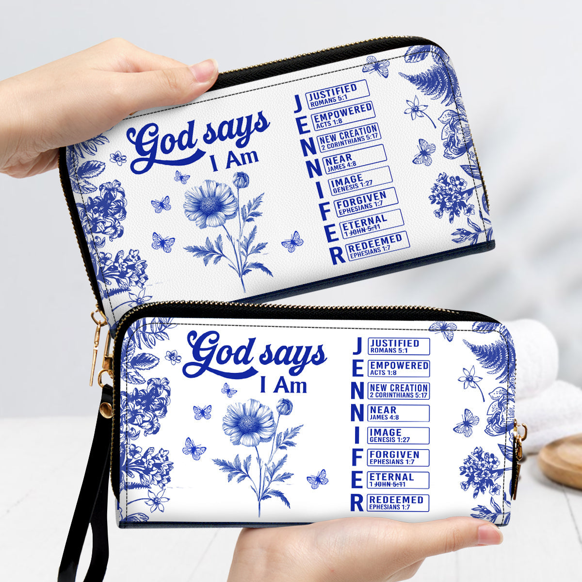 Gift For Women - God Says I Am - Personalized Clutch Purse Custom Name ...