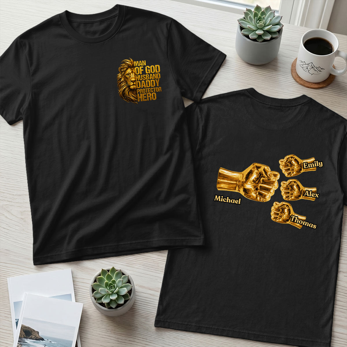 GOLDEN 　　GOLDEN BF SHIRT Man Of God Premium Golden Version | Personalized T-shirt With