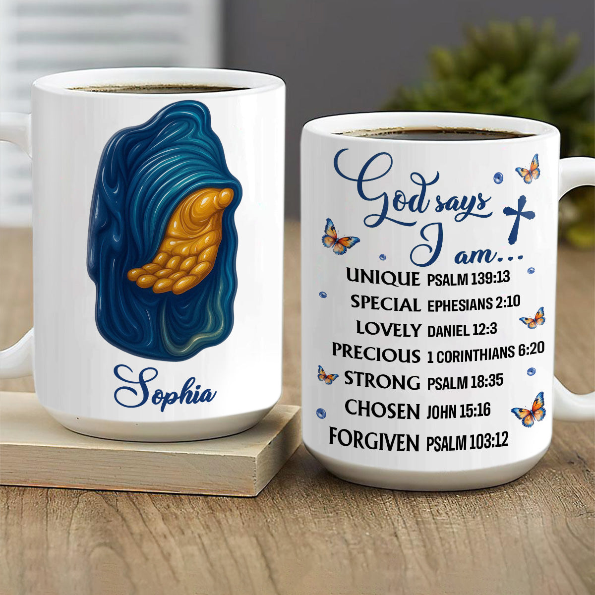 God Says I Am | Personalized Ceramic Coffee Mug