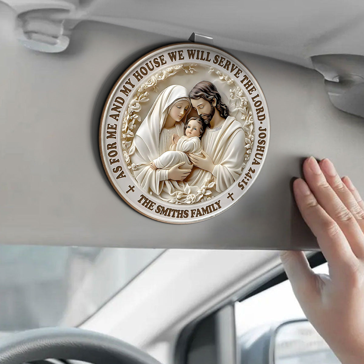As For Me And My House We Will Serve The Lord | Personalized Car Visor Clip