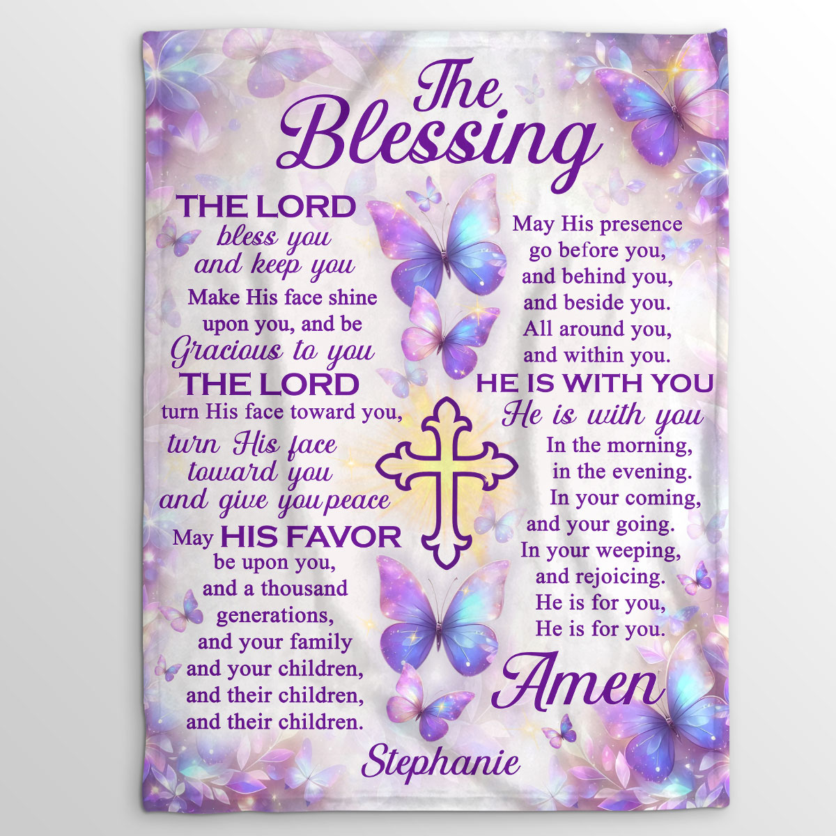 The Blessing | Personalized Fleece Blanket JSFBPH2436T