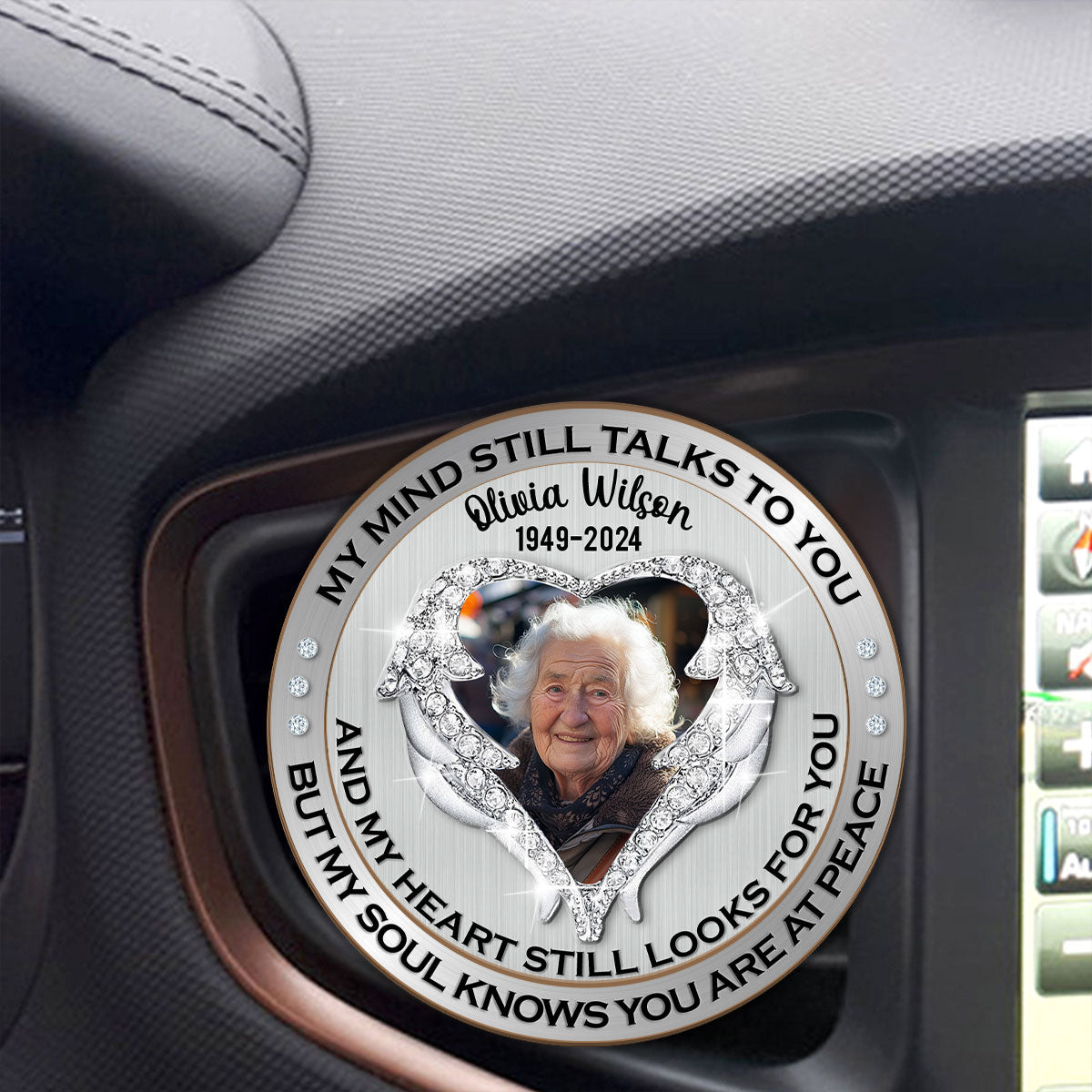 But My Soul Knows You Are At Peace | Personalized Car Visor Clip