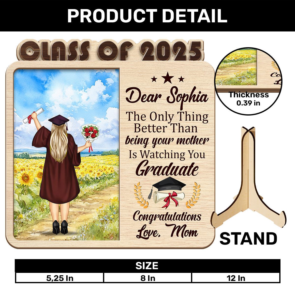 The Best Thing Is To See You Graduate | Personalized Wooden Plaque