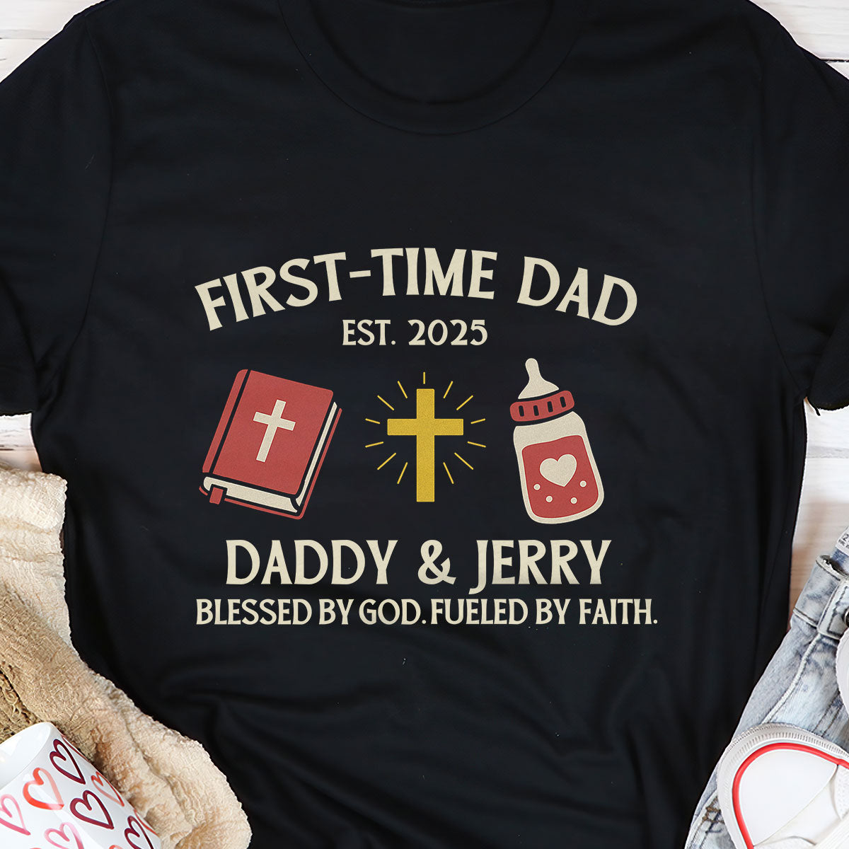 Blessed By God Fueled By Faith | Personalized 2D Unisex T-shirt