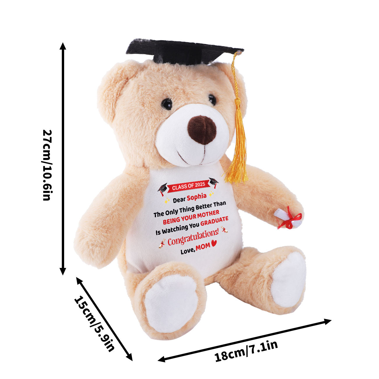 Better Than Being Your Mother | Personalized Graduation Teddy Bear