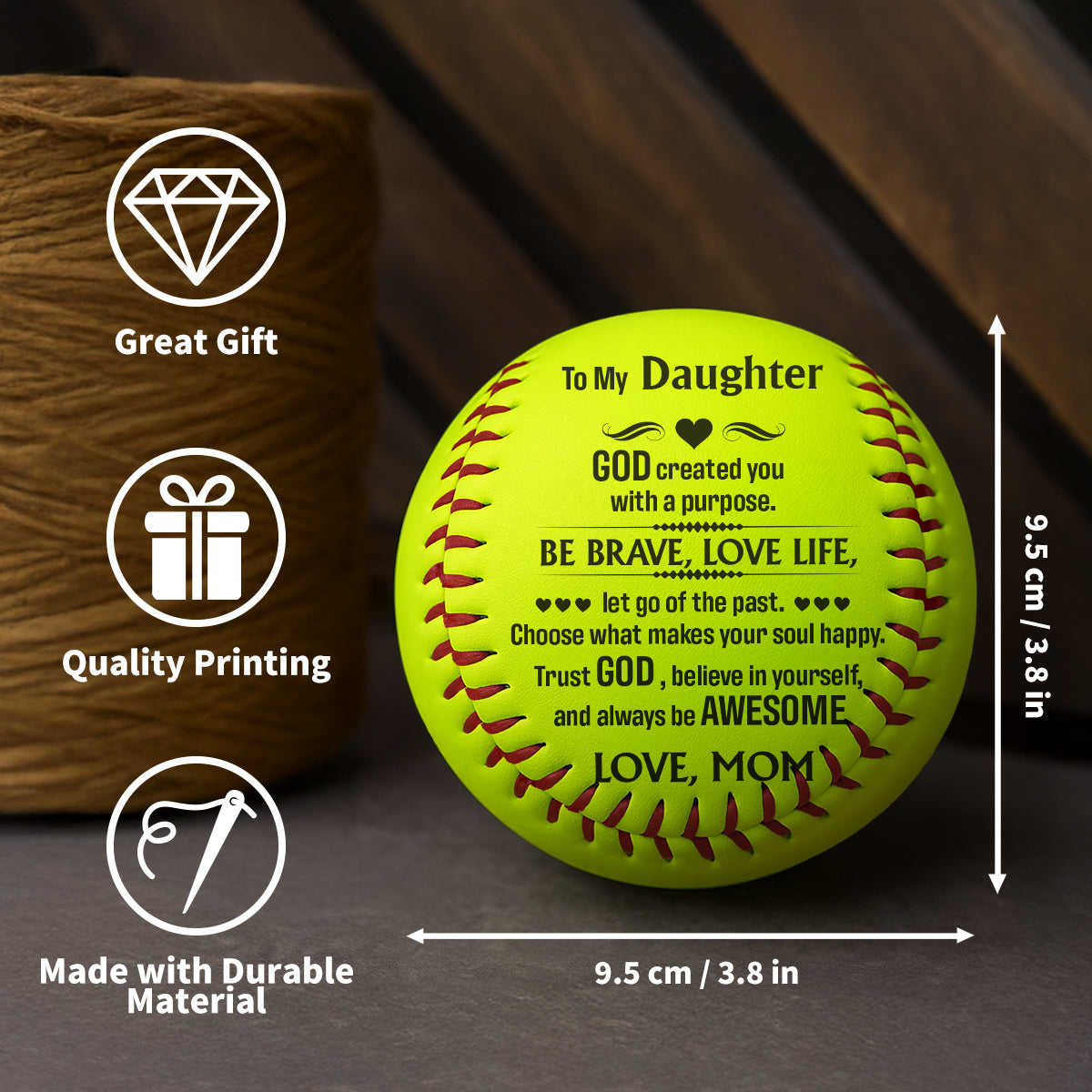 To My Daughter | Personalized Softball