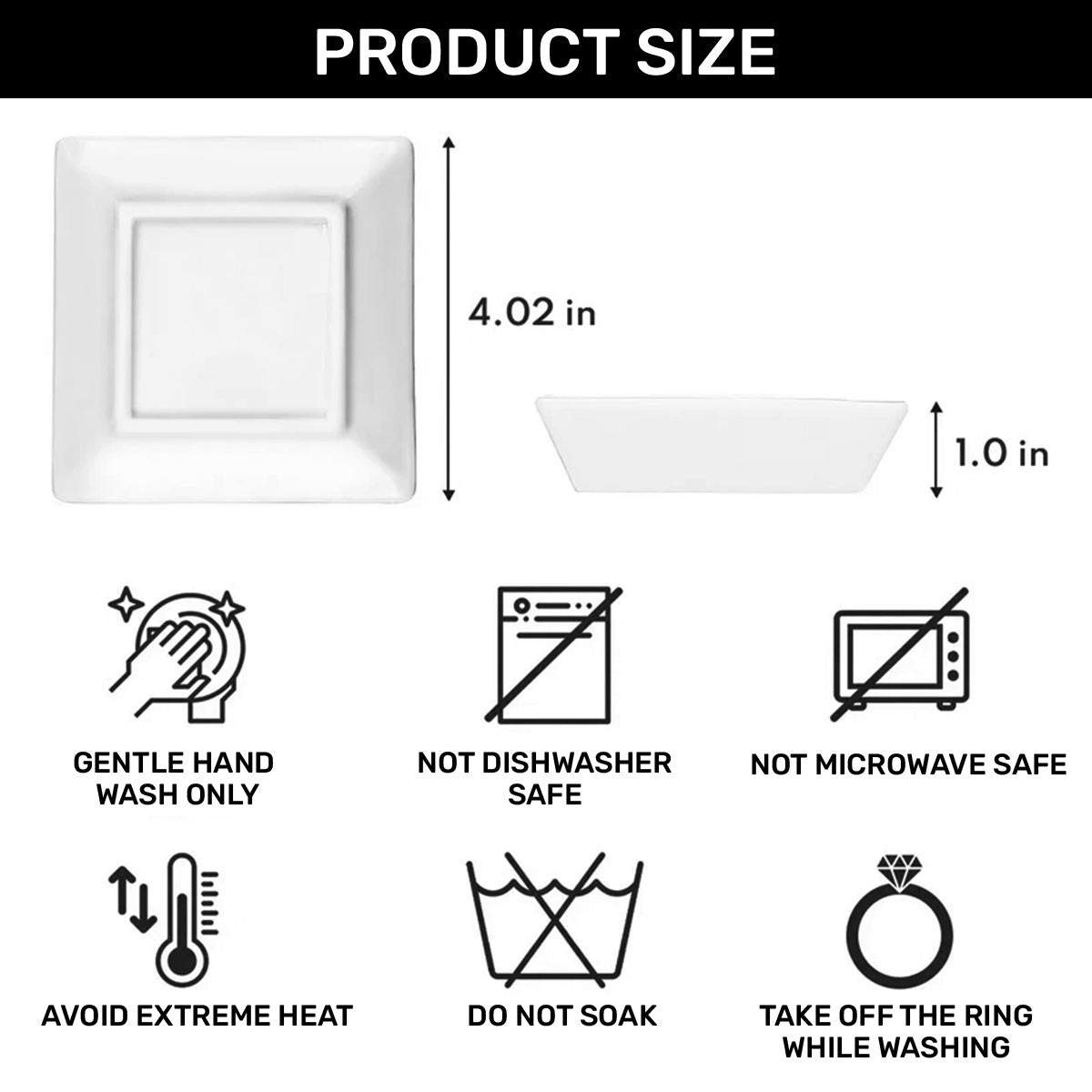 Family Over Everything | Personalized Ceramic Ring Dish Square