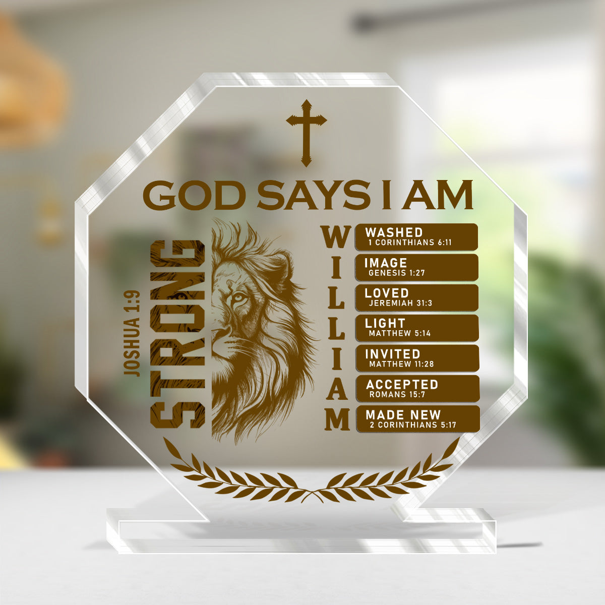 God Says I Am | Personalized Custom Shaped Squared Acrylic Plaque