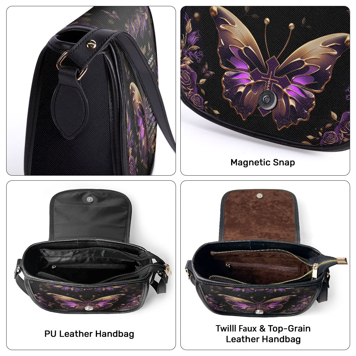 I Can Only Imagine - Personalized Leather Saddle Bag LHBM735