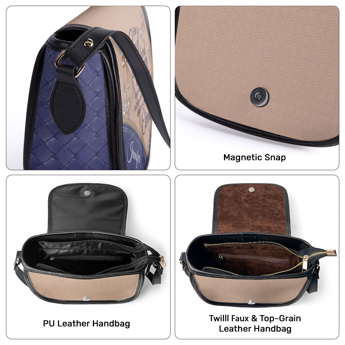 For God So Loved The World - Personalized Leather Saddle Bag NUH285