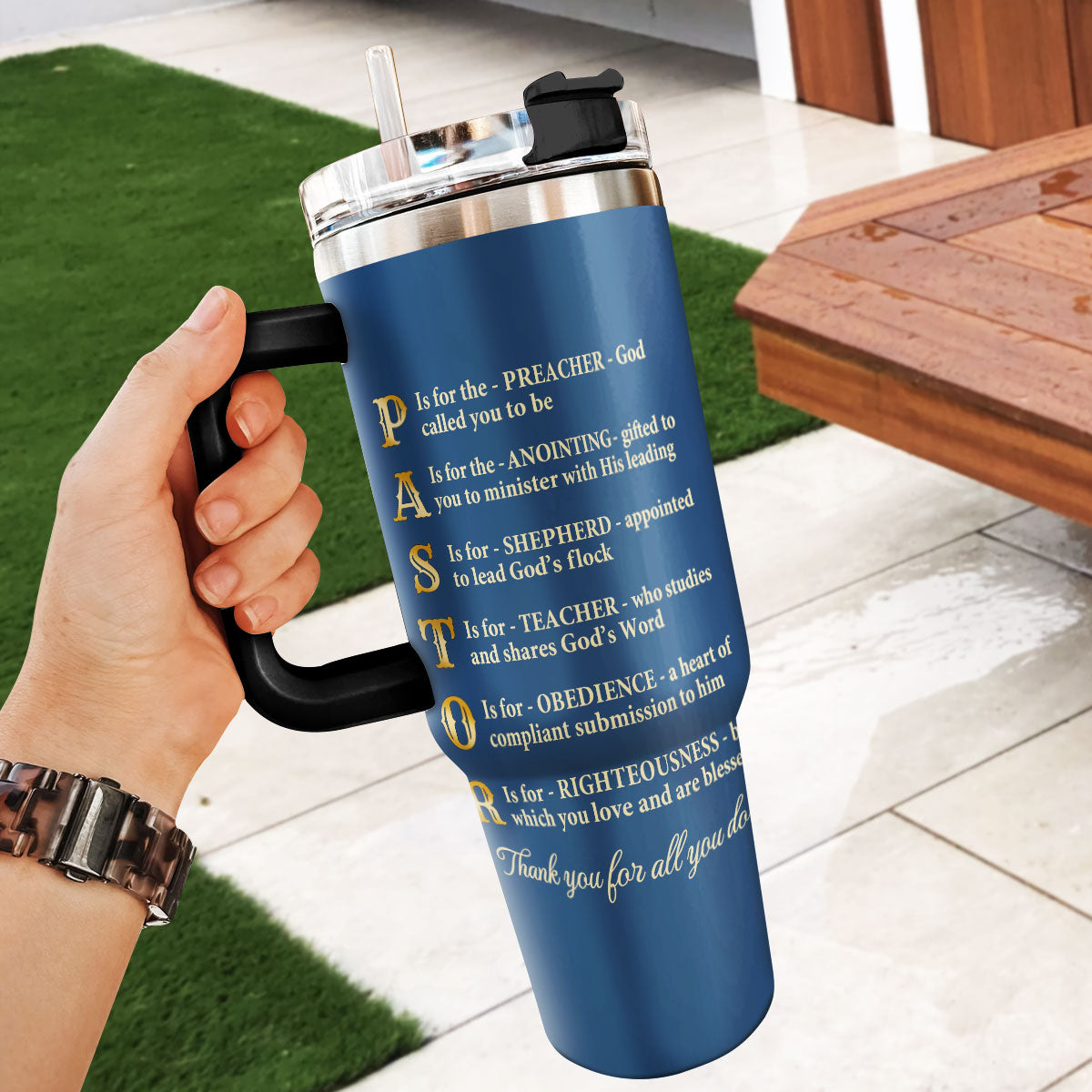 Jesuspirit | Christian Faith Gifts | Stainless Steel Tumbler | Thank You Pastor SSTNAM1002A